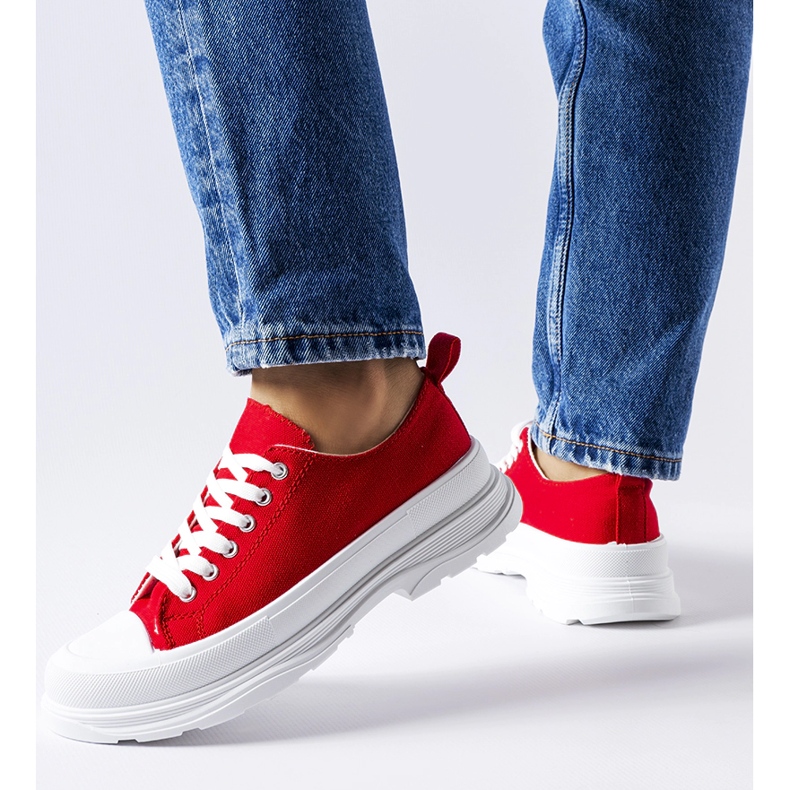 Sneakers rosse con suola sportiva Bettole rosso 1
