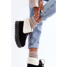 Doposci con plateau e pelo di montone, Olimuka Nero 2