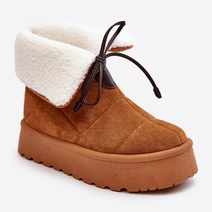 Doposci con plateau e montone Camel Olimuka marrone 1