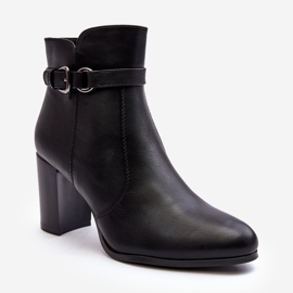 Sergio Leone Stivaletti da Donna in Pelle con Fibbia, Lasima Nero 1