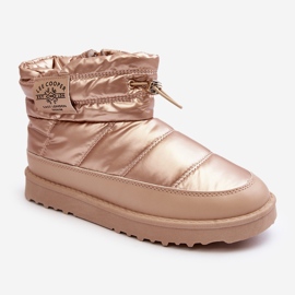 Stivali da neve isolati da donna Lee Cooper LCJ-23-44-1965L Beige d'oro 1
