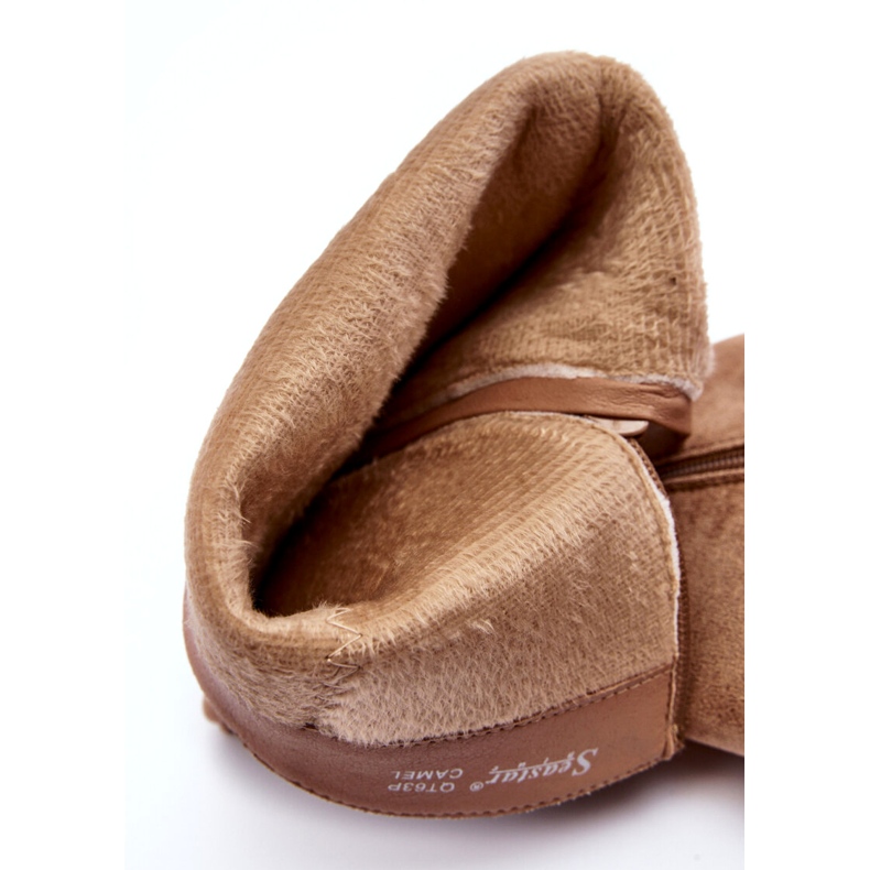 Seastar Stivali con tacco alto in pelle scamosciata beige scuro di Kilrenita 4