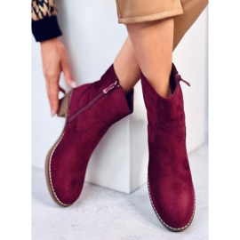 Stivali con tacco in gomma Linzi Wine rosso 2