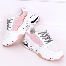 Scarpe sportive da donna Milano Pink bianco 1