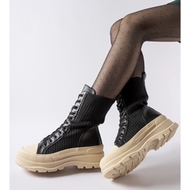 Scarpe a calzino nere con suola Vitto leggera nero 1