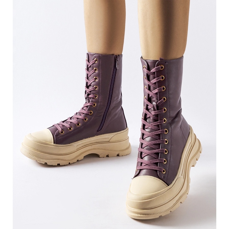 Scarpe isolanti viola con suola spessa Giselda 1