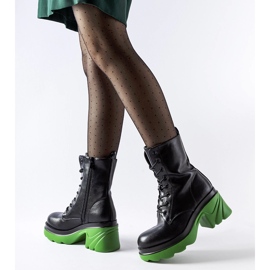 Scarpe isolanti nere con tacco Cost verde nero 1
