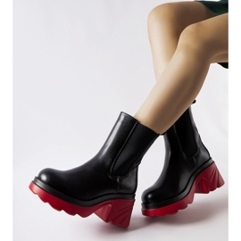 Stivaletti isolanti neri con tacco Tirano rosso nero 1