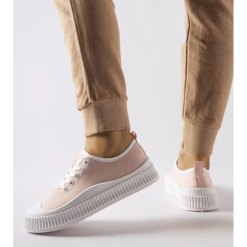 Sneakers platform Collepepe rosa 1