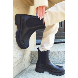 Stivali neri da donna con suola nera nero 1