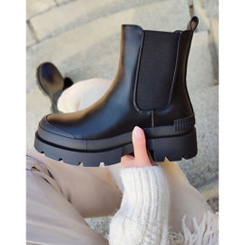 Stivali neri da donna con suola nera nero 2