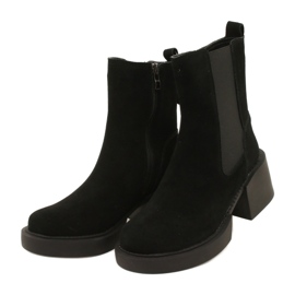 Filippo Stivaletti in pelle scamosciata con tacco alto in colore nero 2