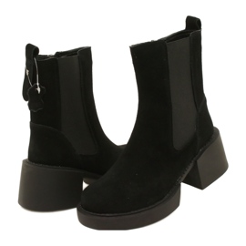 Filippo Stivaletti in pelle scamosciata con tacco alto in colore nero 5