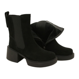 Filippo Stivaletti in pelle scamosciata con tacco alto in colore nero 4