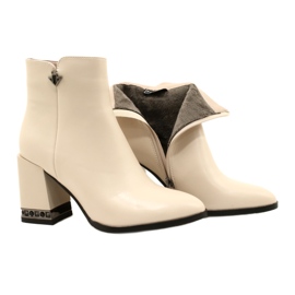 Stivaletti beige con decorazione sul tacco Filippo DBT4842/23 BE beige 5