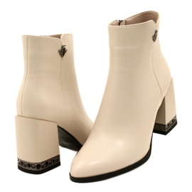 Stivaletti beige con decorazione sul tacco Filippo DBT4842/23 BE beige 3