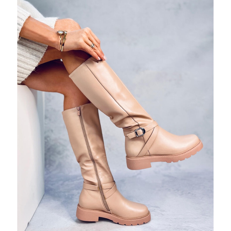 Stivali da equitazione da donna Khia Nude beige 2