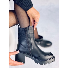 Stivali neri con tacco largo Carter nero 1