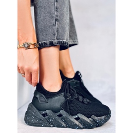 Scarpe sportive a calzino Indu Black nero 1