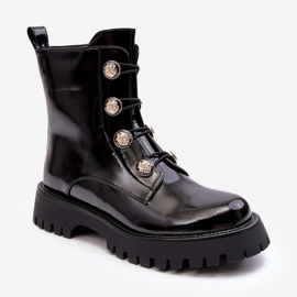 S.Barski Stivali isolanti da donna con bottoni decorativi D&amp;A MR870-51 Neri nero 2