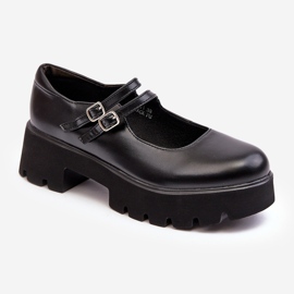 WS1 Scarpe Con Tacco Basso Da Donna Nere Saviwa nero 1