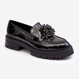WD1 Scarpe Da Donna In Vernice Decorata Annella Nera nero 1
