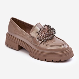 WD1 Scarpe da Donna in Vernice Decorata, Annella Beige 1