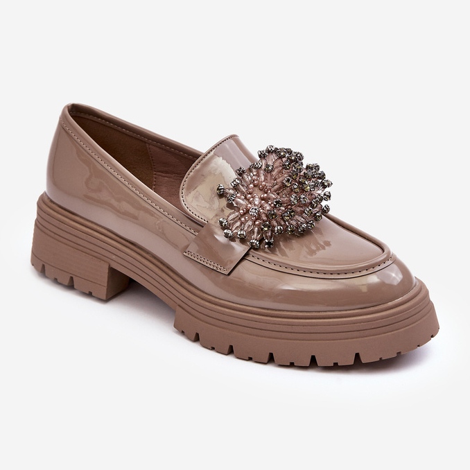 WD1 Scarpe da Donna in Vernice Decorata, Annella Beige 1