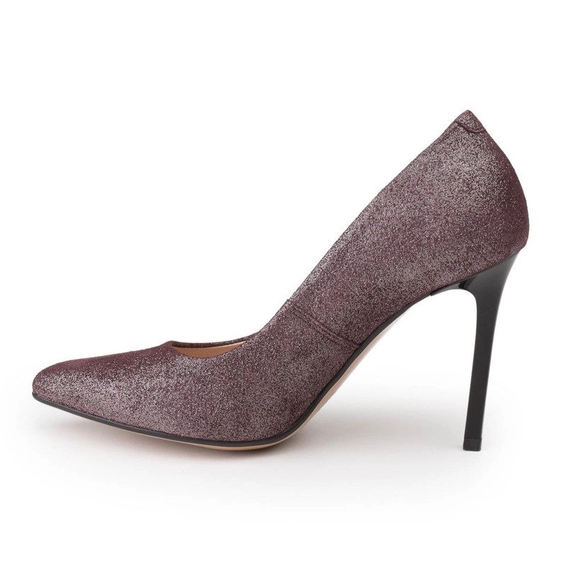 Marco Shoes Stiletto con tacco alto in vera pelle bordeaux rosso 2