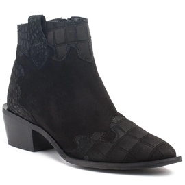 Marco Shoes Stivali neri in pelle scamosciata naturale senza isolamento nero 1