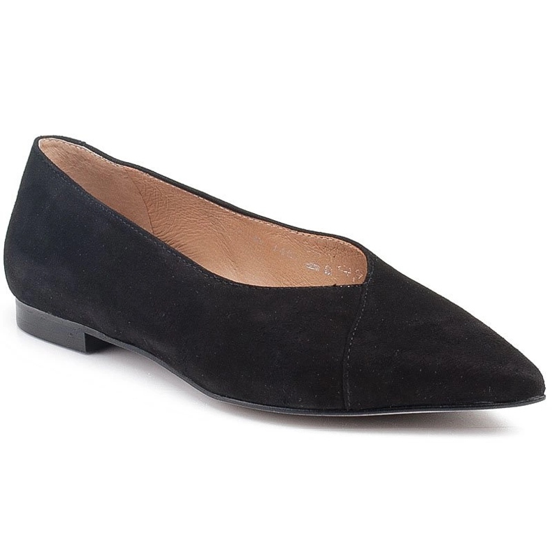 Marco Shoes Ballerine nere in camoscio naturale nero 1