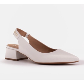 Marco Shoes Sandali bianchi con jais bianco 1