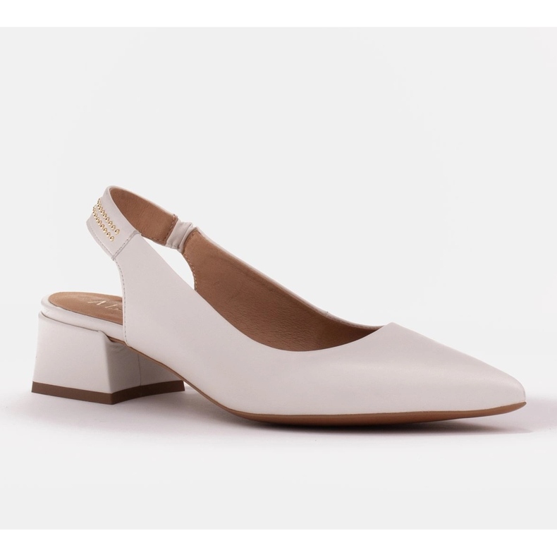 Marco Shoes Sandali bianchi con jais bianca 1