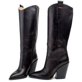 Marco Shoes Stivali da donna neri Stivali da cowboy Marco 1399K nero 2