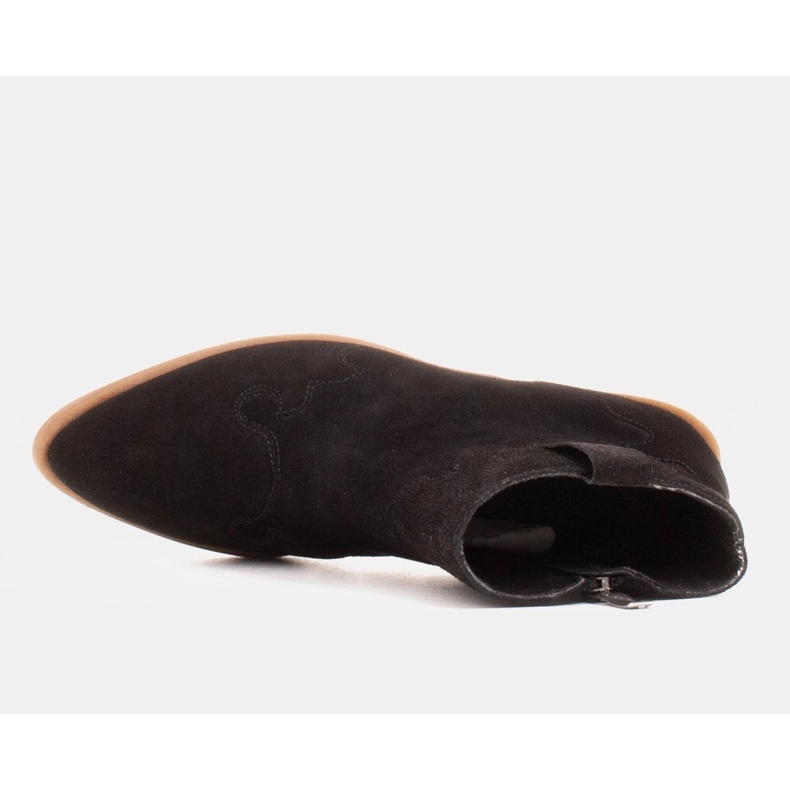Marco Shoes Eleganti stivaletti in pelle con tacco basso nero 1