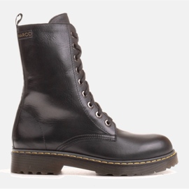 Marco Shoes Stivaletti alti, stivali legati su una suola traslucida nero 1
