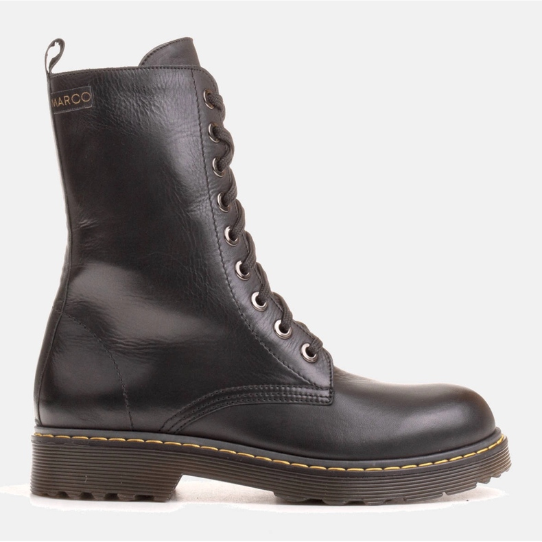 Marco Shoes Stivaletti alti, stivali legati su una suola traslucida nero 1