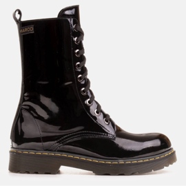 Marco Shoes Stivaletti alti, stivali legati su una suola traslucida nero 1