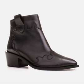 Marco Shoes Stivali neri in pelle a grana naturale nero 1