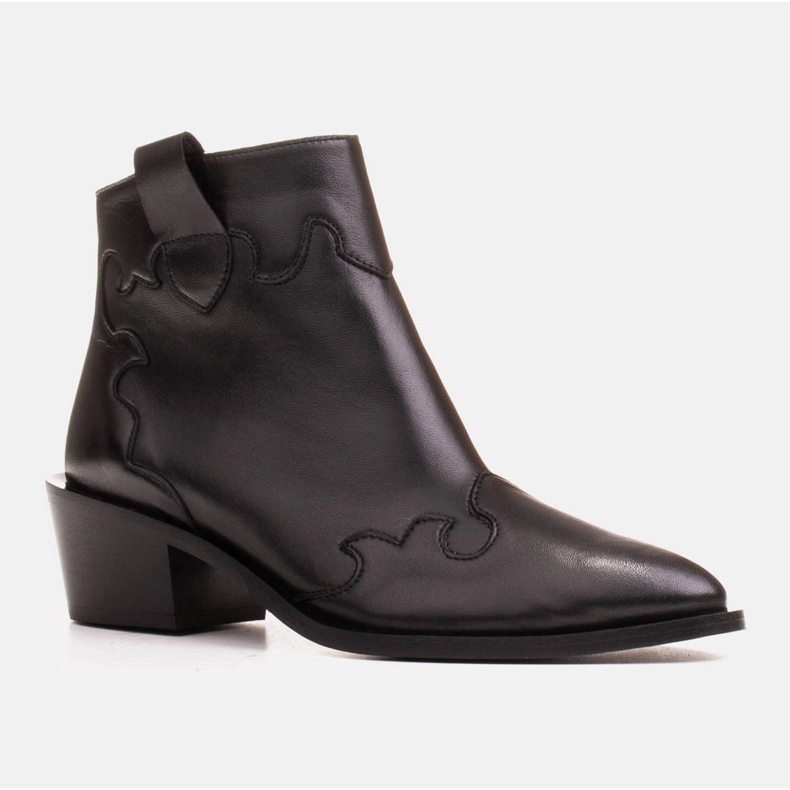 Marco Shoes Stivali neri in pelle a grana naturale nero 1