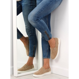 Sneakers slip-on in camoscio 7103 Beige 2