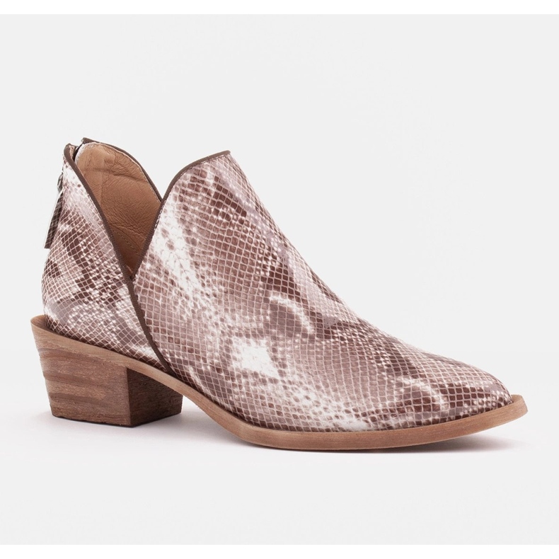 Marco Shoes Stivali in pelle naturale con taglio a V beige marrone 1