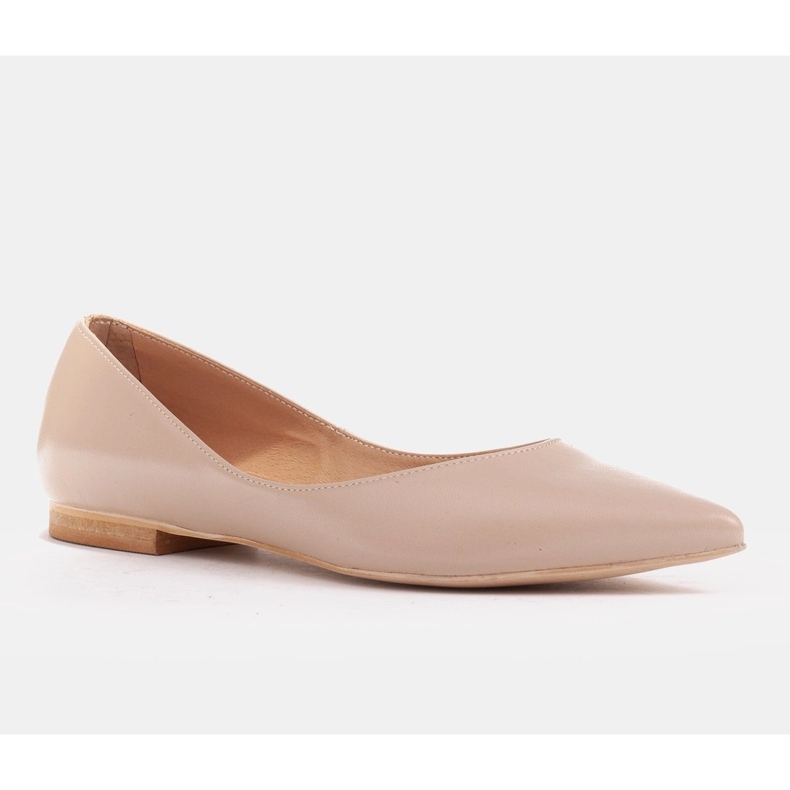 Marco Shoes Ballerine da donna con fianchi bassi beige 1