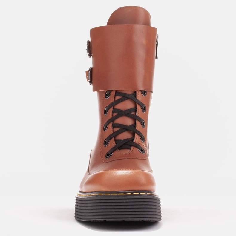 Marco Shoes Stivali Federica con fibbie decorative marrone 1