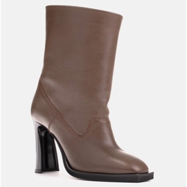 Marco Shoes Stivaletti in morbida pelle marrone 1