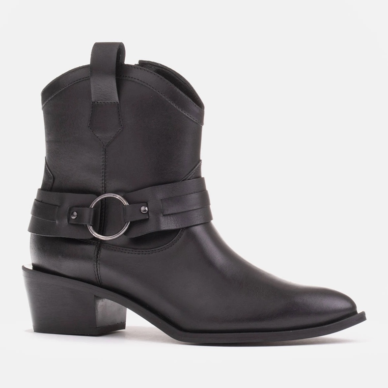 Marco Shoes Stivali texani Kaja con cintura decorativa nero 1