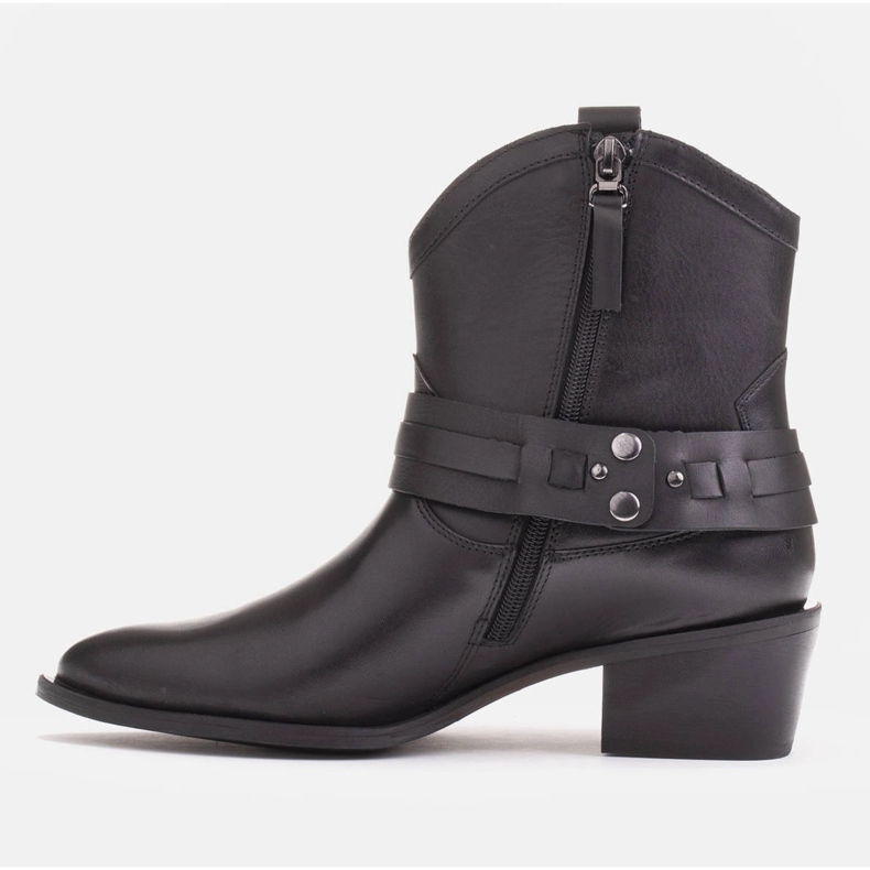Marco Shoes Stivali texani Kaja con cintura decorativa nero 2