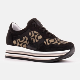 Marco Shoes Sneakers con suola spessa di suede naturale 2228P-1285-041-001-1 nero 1