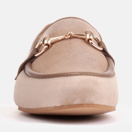 Marco Shoes Mocassini con ornamento dorato beige 2