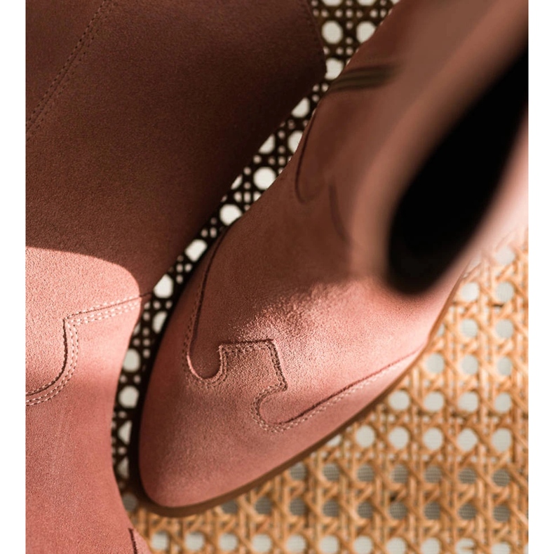 Marco Shoes Stivali rosa in camoscio naturale 1